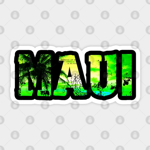 Maui green Sticker by Aloha Designs